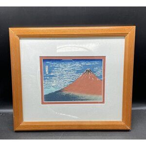 Framed Wood Block Hand Print 36 Views Of Mount Fuji By Katsushika Hokusai